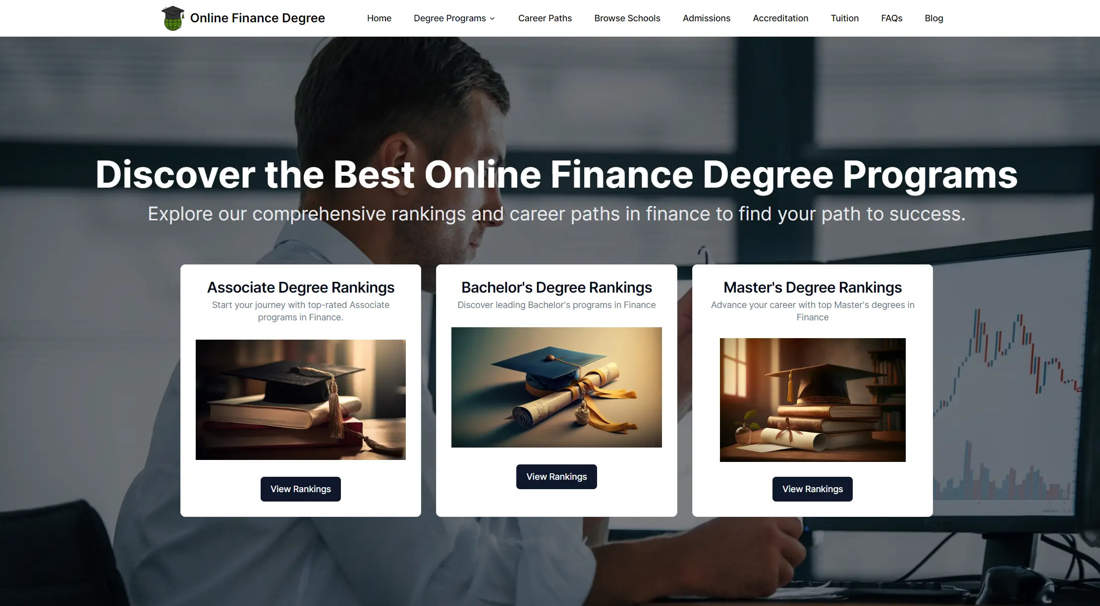 Online Finance Degrees Site thumbnail