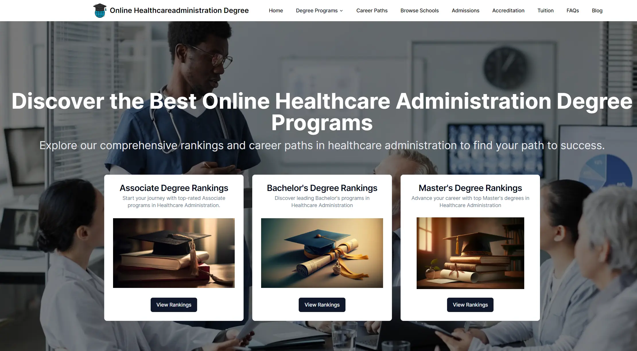 Online Healthcare Administration Degrees site thumbnail