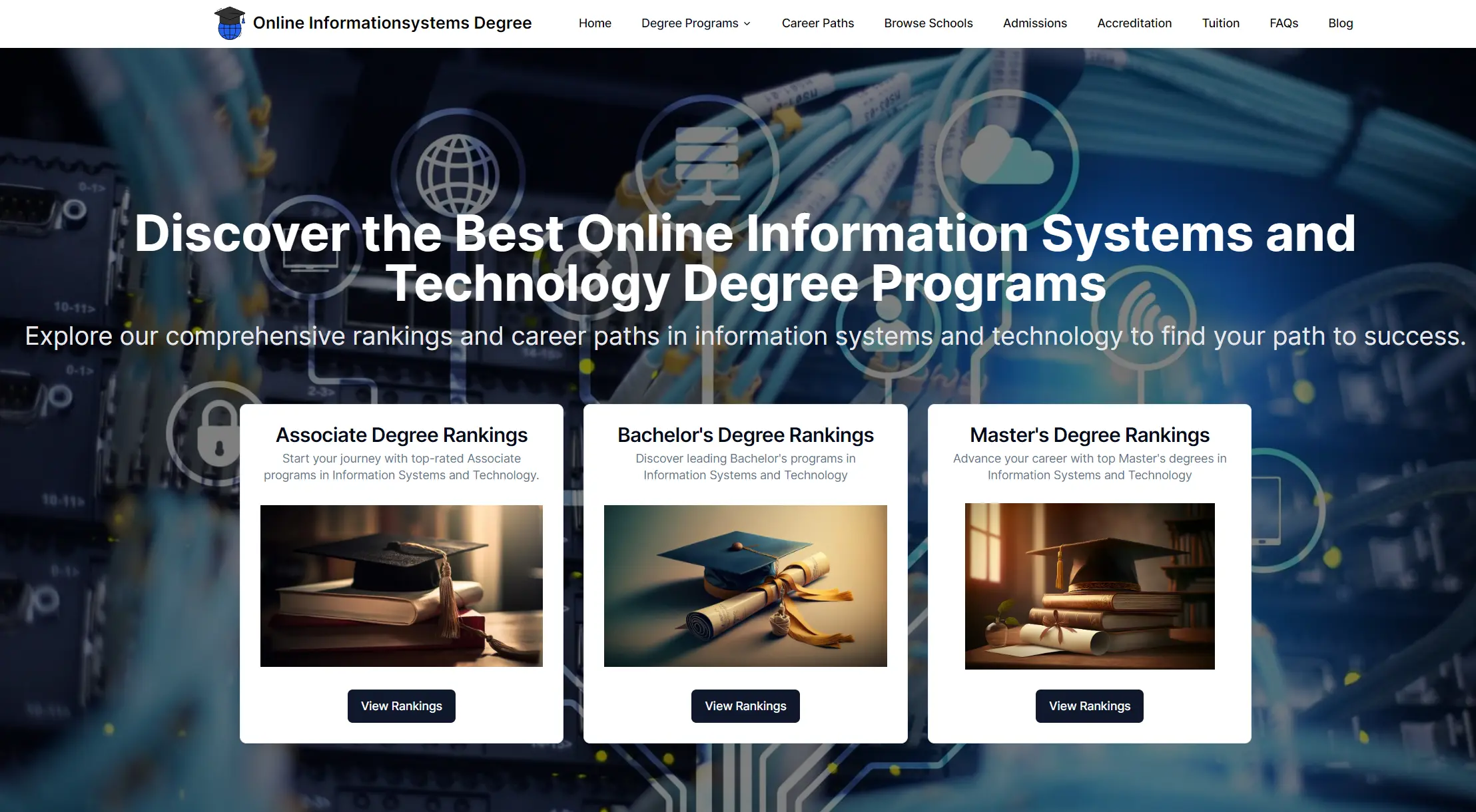Online Information Systems Degrees site thumbnail