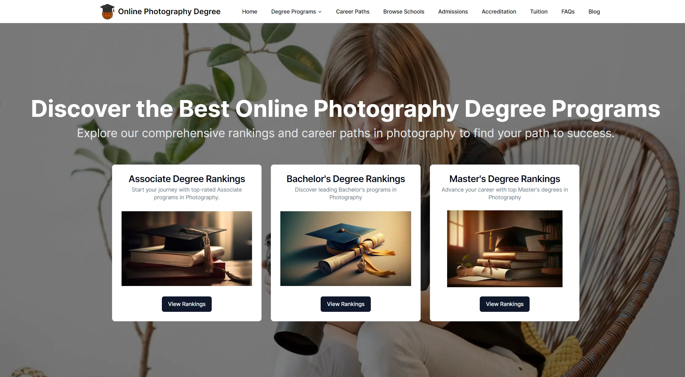 Online Photography Degrees Site thumbnail